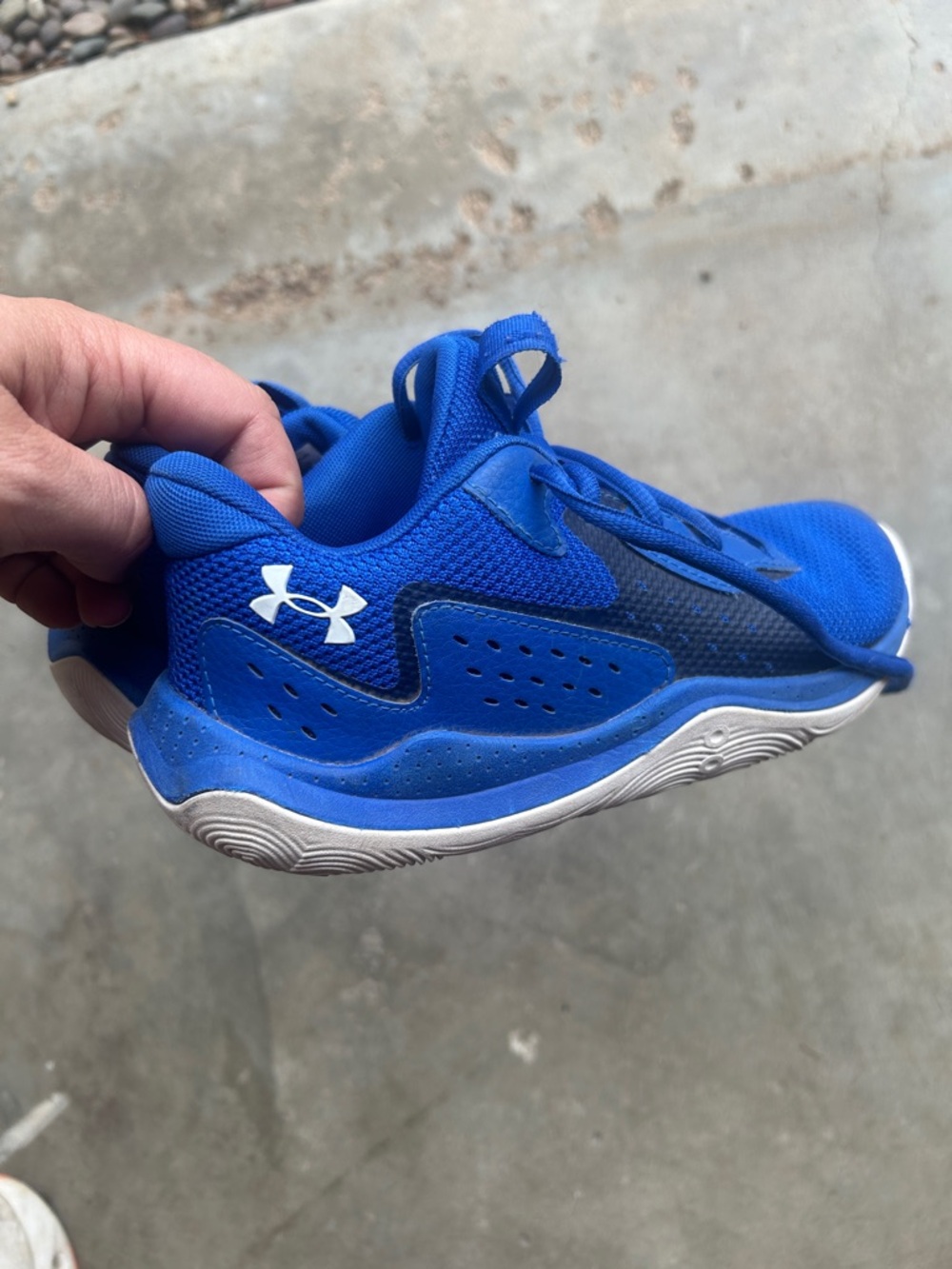 Under Armour Kids Royal Blue Athletic Sneakers with White Logo